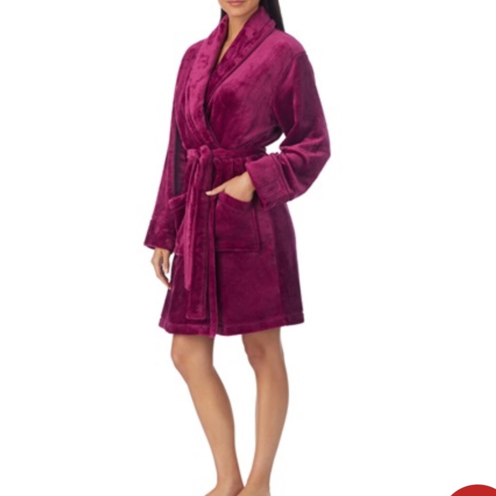 DKNY Plush Robe Purple Size Medium